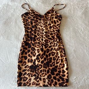leopard print mini dress